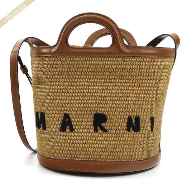 マルニ MARNI レディース ショルダーバッグ ロゴ かごバッグ 2way柱バッグ ライトブラウン SCMP0057Q1 P3860 00M50