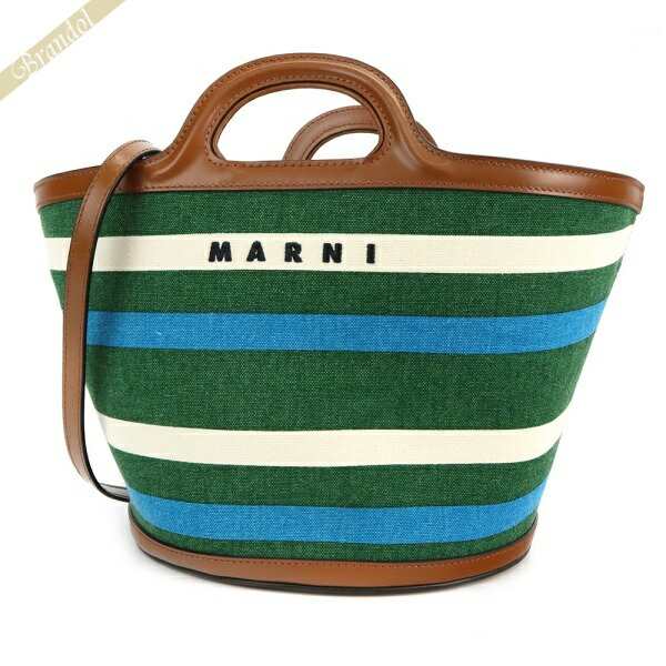 マルニ MARNI レディース トートバッグ ストライプ キャンバス地