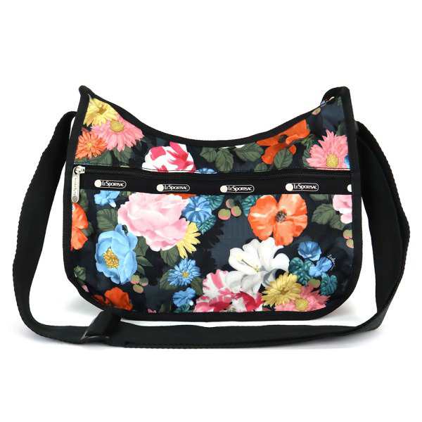 レスポートサック LeSportsac レディース ショルダーバッグ CLASSIC HOBO クラシックホーボー 花柄 ブラック系マルチカラー  7520 F464｜au PAY マーケット