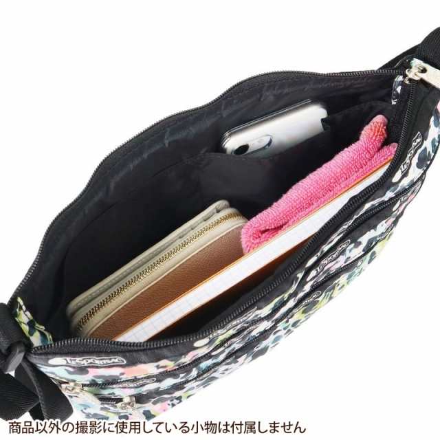 レスポートサック LeSportsac レディース ショルダーバッグ QUINN BAG ドット風柄 ホワイト系マルチカラー×ブラック 3352  E446｜au PAY マーケット