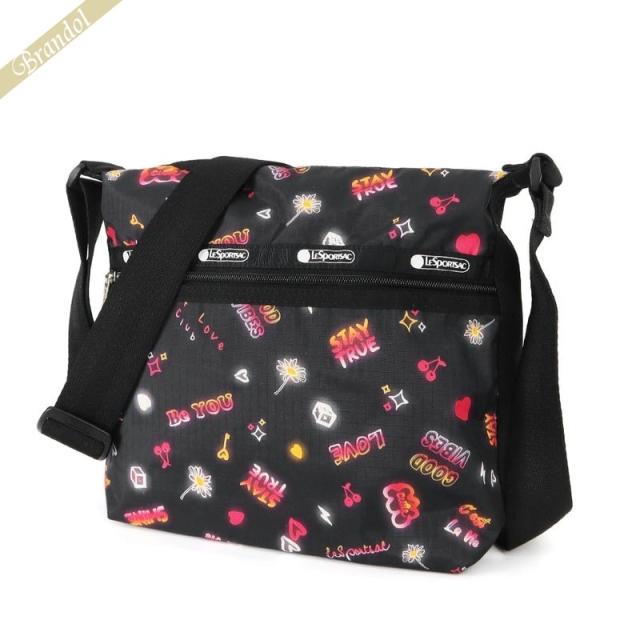 レスポートサック LeSportsac レディース ショルダーバッグ SMALL HOBO スモール ホーボー ネオン風 キュート柄 ブラック系 3709 E481の通販は 7,876円