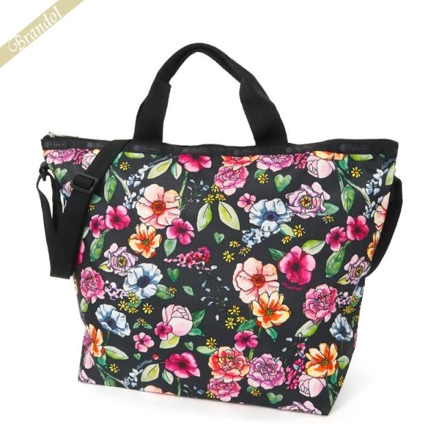 レスポートサック LeSportsac レディース トートバッグ DELUXE EASY CARRY TOTE 2wayショルダーバッグ 花柄 ブラック系 4360 F655の通販は