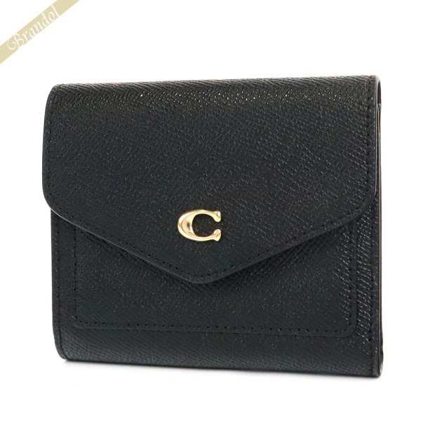 コーチ COACH レディース 二つ折り財布 レザー ブラック C2328 LIBLK