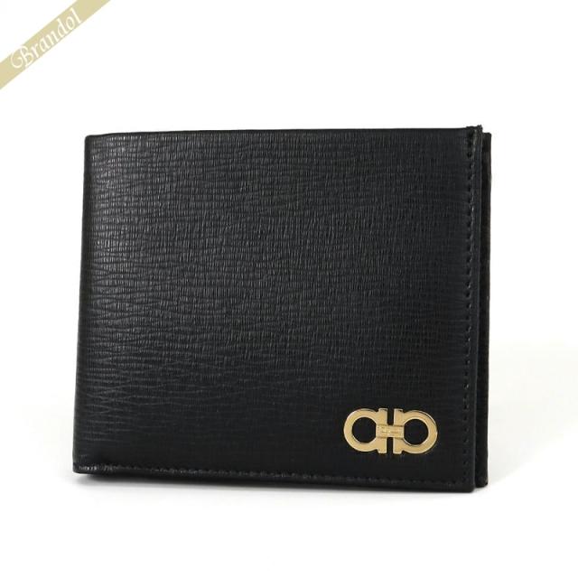 フェラガモ Ferragamo メンズ 二つ折り財布 ブラック 66 A063 0685950の通販は