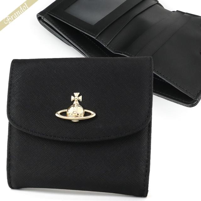 ヴィヴィアンウエストウッド Vivienne Westwood レディース・メンズ 二つ折り財布 レザー ブラック 51150003 SAFF N403 BLACKの通販は