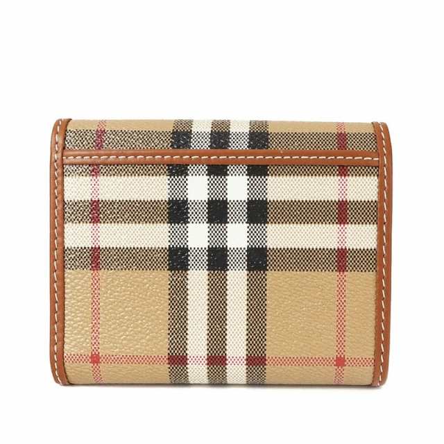 バーバリー BURBERRY レディース 二つ折り財布 バーバリーチェック スモール フォールディングウォレット ベージュ系×ライトブラウン  80｜au PAY マーケット