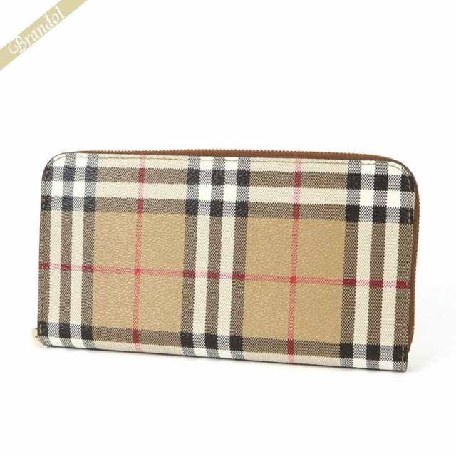 BURBERRY ヴィンテージチェック ラウンドファスナー 長財布 - 小物