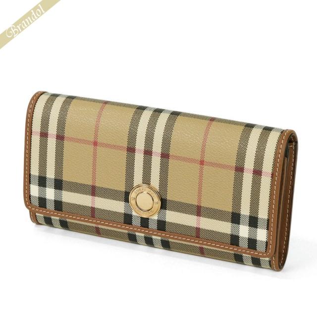 バーバリー BURBERRY レディース 長財布 チェック柄 ベージュ 8094421