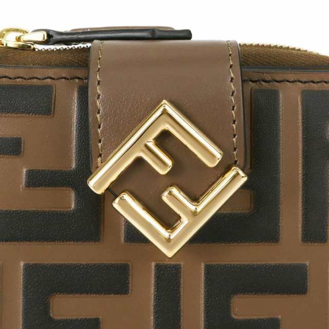 フェンディ FENDI レディース 二つ折り財布 FFロゴ ズッカ柄 L字