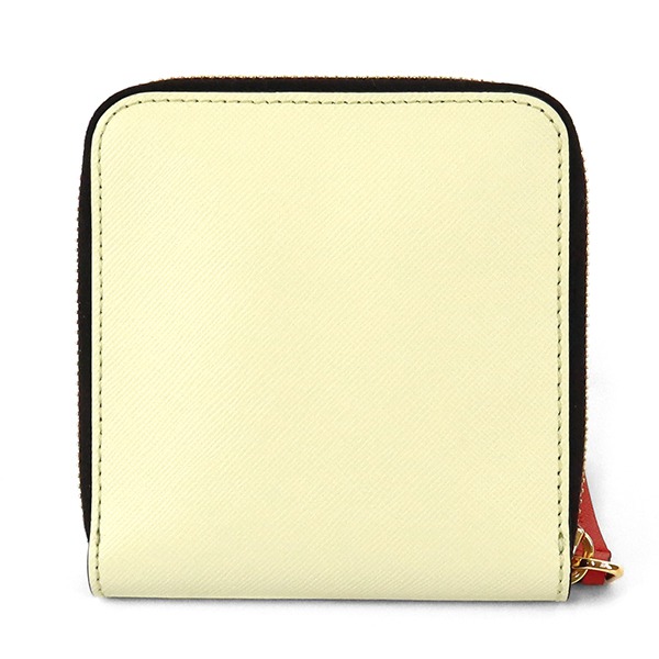 マルニ MARNI レディース 二つ折り財布 レザー ラウンドファスナーウォレット ダークグリーン×レッド×ライトイエロー PFMOQ09U12 LV520 Z412Nの通販は