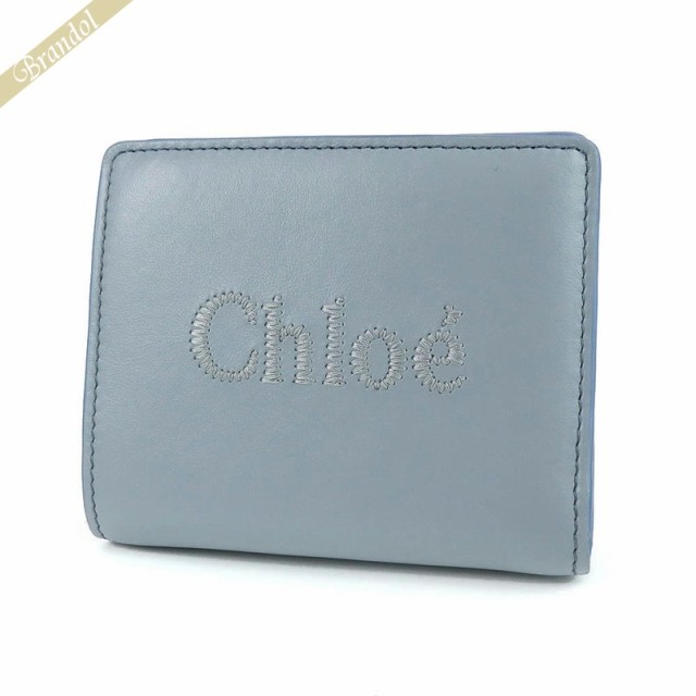 クロエ Chloe レディース 二つ折り財布 SENSE ロゴ コンパクトウォレット ブルーグレー CHC23SP867 I10 41A  【2023年春夏新作】｜au PAY マーケット