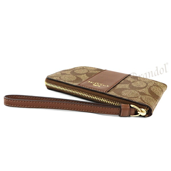 コーチ COACH ポーチ シグネチャー リストレット ベージュ