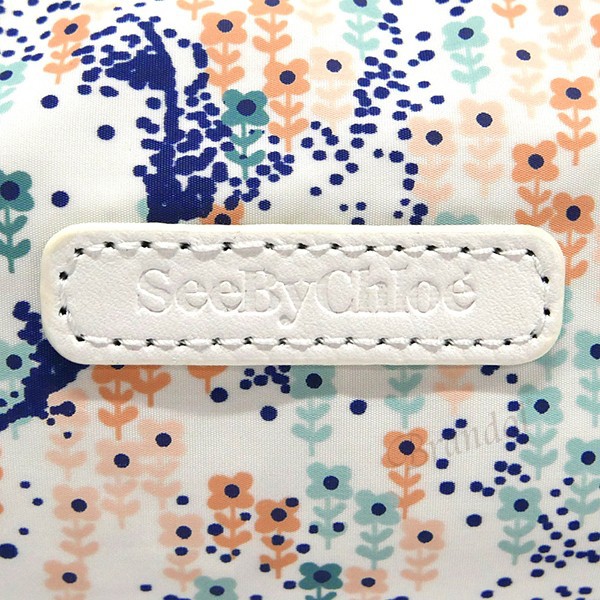 シーバイクロエ See By Chloe ポーチ 花柄 ロング コスメポーチ ホワイト系 9p7647 P181 A33の通販はau Pay マーケット Brandol ブランドル