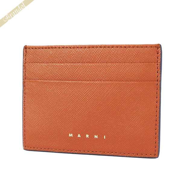マルニ MARNI レディース・メンズ カードケース レザー シンプル クレジットカードケース オレンジ PFMOQ04U07 LV520 Z434B 【2021年秋冬の通販は