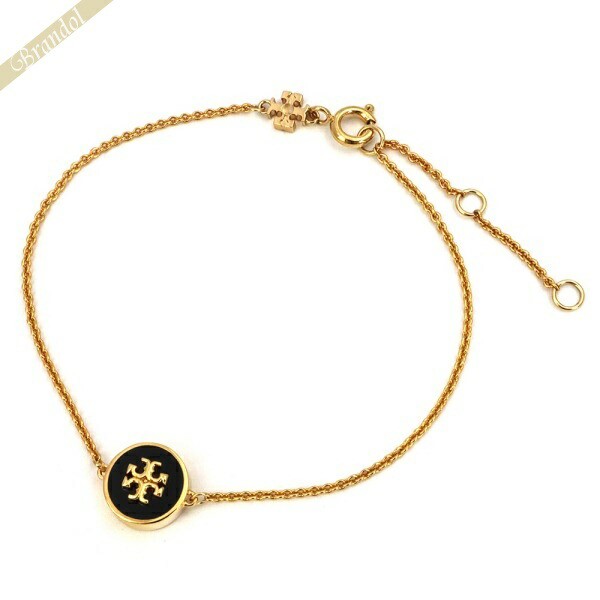 トリーバーチ TORY BURCH レディース ブレスレット エナメル サークル ブラック×ゴールド 90284 720