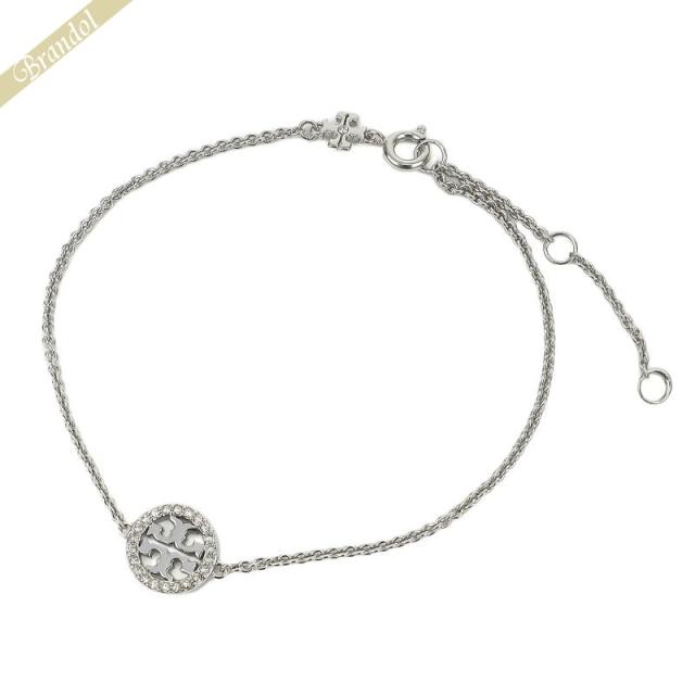 トリーバーチ TORY BURCH レディース ブレスレット ラインストーン ロゴ シルバー 80997 042の通販は