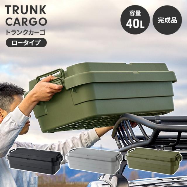 コンテナボックス ロータイプ 収納ボックス 40L トランクカーゴ 蓋付き 持ち手付 収納ケース 軽量 持ち運び おしゃれ 座れるの通販は