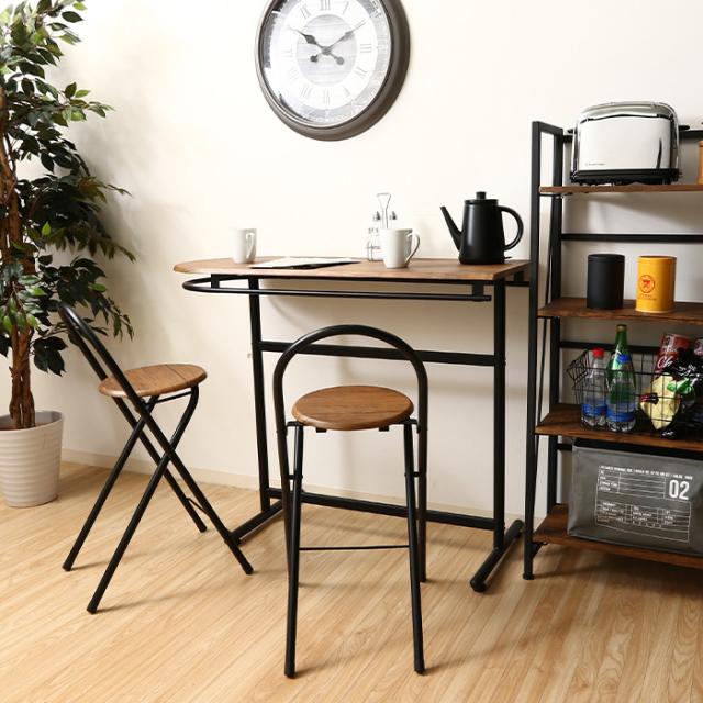 値下げ】 カウンター テーブル チェア 2脚 セット 幅110 奥行47  