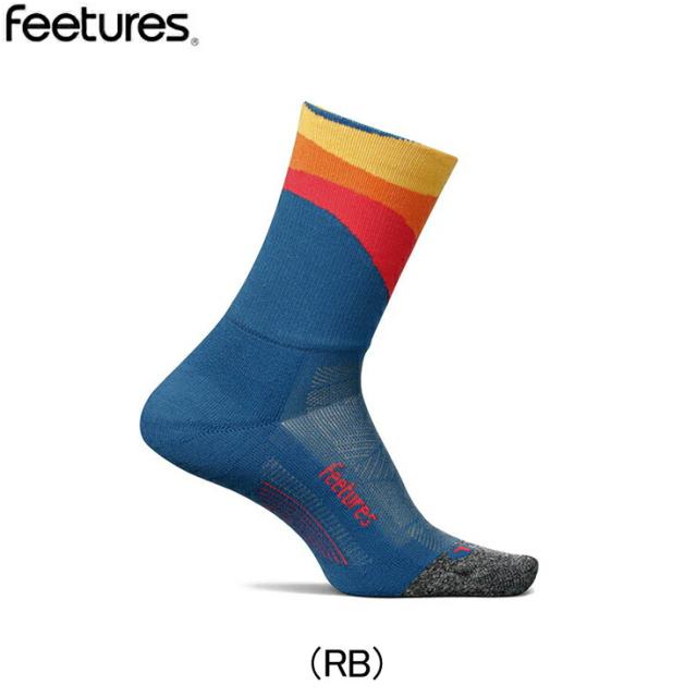 フィーチャーズ FEETURES Elite Light Cushion Mini Crew Rhythmic Blue エリート ライト クッション ミニ クルー ランニングアクセサリ ソックス ウィメンズ レディース 女性【504404001311】陸上・ランニング用品