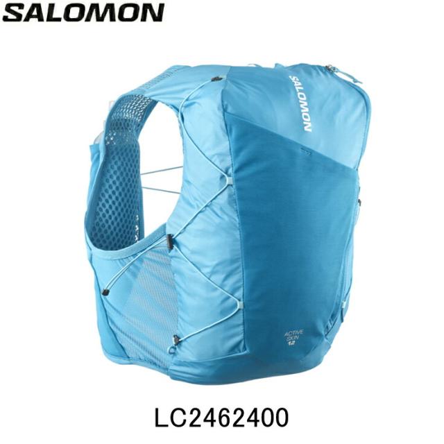 サロモン SALOMON ACTIVE SKIN 12 アクティブ スキィン 12 ユニセックス ランニングベスト フラスク付陸上・ランニング用品