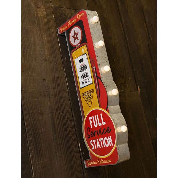 LEDサイン スタンド Full Service Station 看板 ライト shop レトロ アンティーク 照明_6