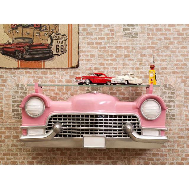 棚受け ピンク カー オールディーズ アメリカン雑貨 シェルフステイ 壁掛け カフェ 店舗装飾 インテリア_3