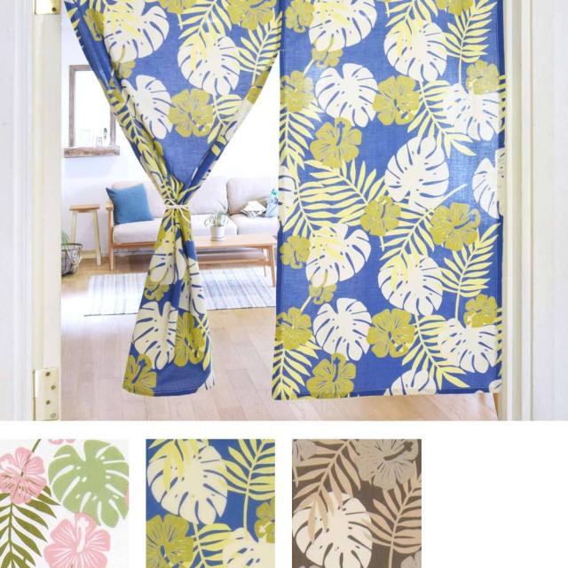 ハワイアン モンステラ 90cm ハーフのれん 暖簾 室内 アジアン かわいい インテリア リゾートの通販はau Pay マーケット リゾート雑貨とアロマショップ