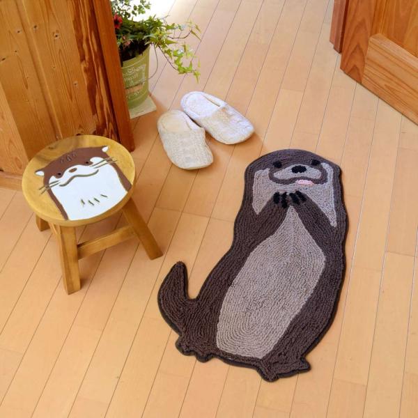 カワウソ ナマケモノ ゆるキャラ マット アニマル 動物 床マット フェイスマット 癒しの通販はau Pay マーケット リゾート雑貨とアロマショップ