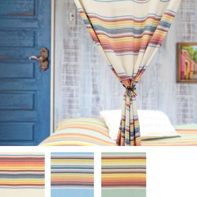 ボーダー メキシカン カーテン コットン 中南米 ヴィンテージ リゾート 西海岸の通販はau Pay マーケット リゾート雑貨とアロマショップ