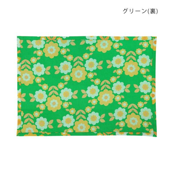 ❤️昭和レトロ❤️緑色の花柄テーブル 長方形❤️ 昭和レトロ柄 生地 花柄 キッチン 食器 ランチマット ランチョン