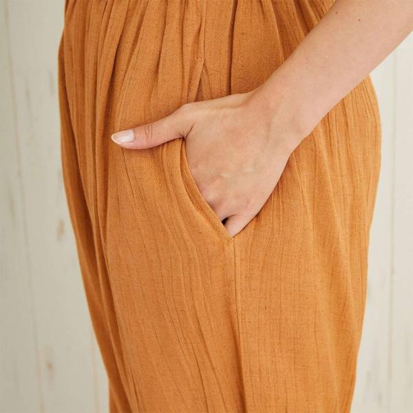 刺繍 リラックスパンツ サロン プリント ワイドパンツ かわいい