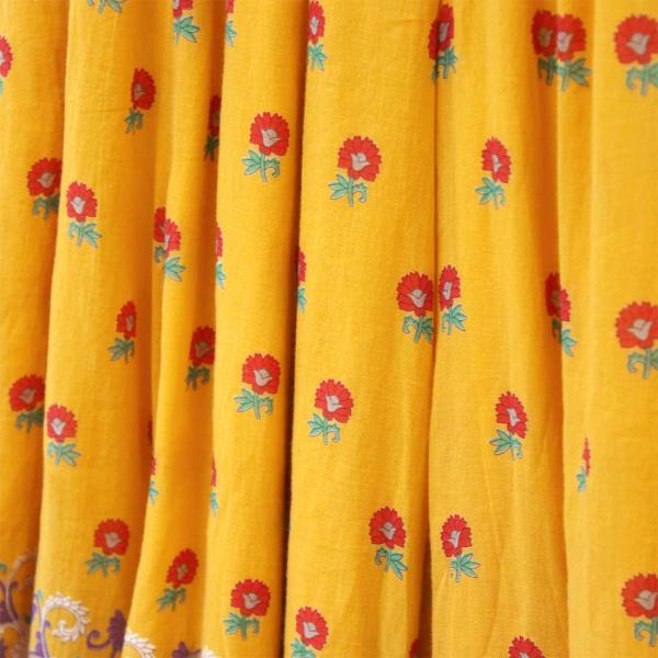 小花柄 フレア ワイド パンツ サロン コットン かわいい リゾート 春夏