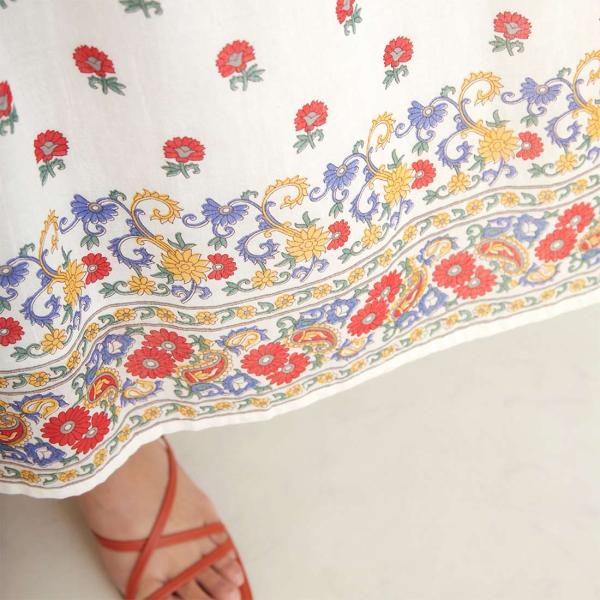 春夏 レトロフラワー 小花柄 コットン ワンピ かわいい リゾートの通販