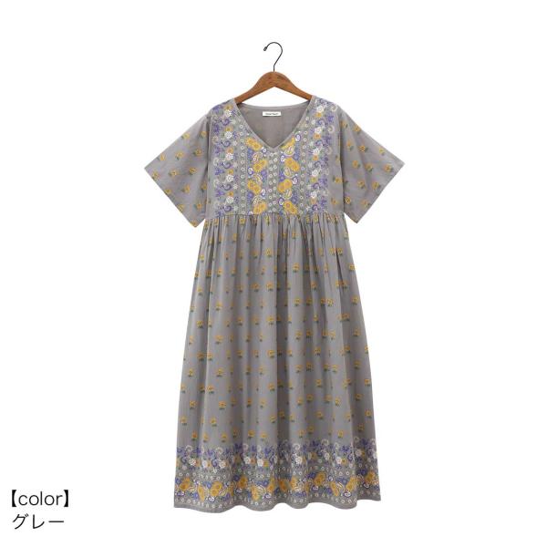 春夏 レトロフラワー 小花柄 コットン ワンピ  かわいい リゾート 春夏 レトロフラワー 小花柄 コットン ワンピ かわいい リゾートの通販