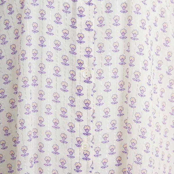 春夏 チュニックワンピース エレガントフラワー コットン ワンピ