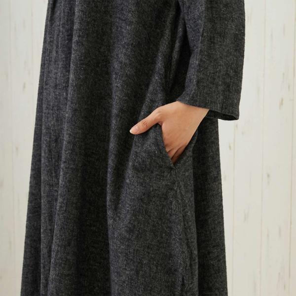 起毛 ワンピース Vネックロング 綿100 おしゃれ  秋冬 大人 起毛 ワンピース Vネックロング 綿100 おしゃれ 秋冬 大人の通販はau