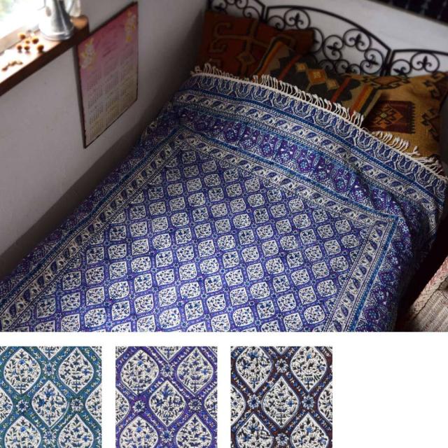 イラン マルチクロス イスファハン 更紗 ベッド ソファー フリーカバー コットン おしゃれの通販は