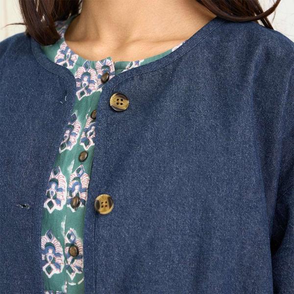 春アウター 春夏 デニム ジャケット 裏地 シャツ かわいい リゾートの