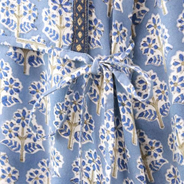 梅春 春夏 ブロックプリント 花柄 大人 レーヨン コットン ワンピ かわいい リゾートの通販は