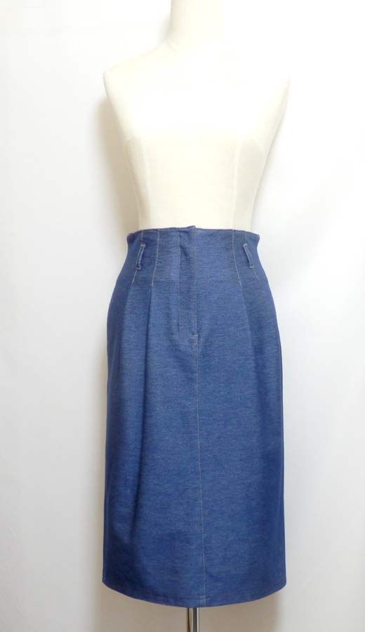 スカート 日本製 デニム ロングタックスカート Parmsel