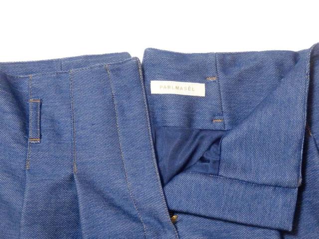 スカート 日本製 デニム ロングタックスカート Parmsel