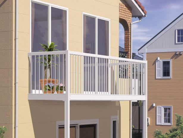 【ベランダ リフォーム】スーパーエリーバ 柱建て式たて格子の通販は