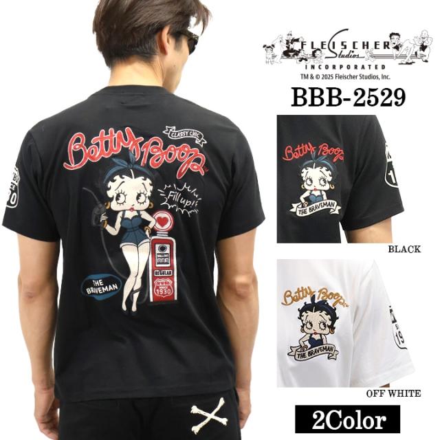 THE BRAVEMAN×BETTY BOOP ベティーブープ ベア天竺 半袖Tシャツ bbb-2529