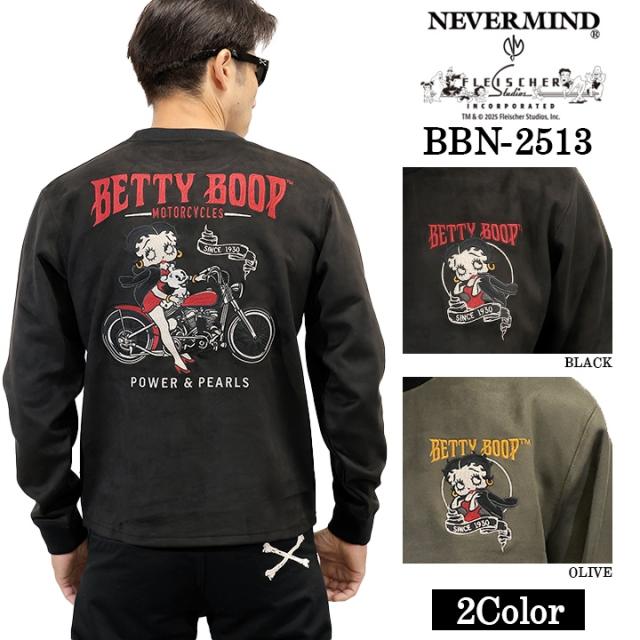 BETTY BOOP NEVERMIND PLATING PULLOVER TEE ベティーブープ ネバーマインド コラボ 起毛 プレーティング プルオーバー Tシャツ bbn-2513