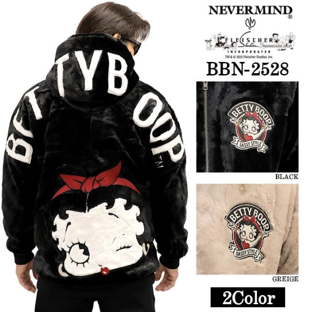 BETTY BOOP NEVERMIND FUR LONG JACKET ベティーブープ ネバーマインド コラボ ファー ロング ジャケット bbn-2528