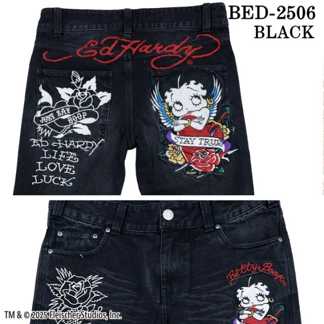 Ed Hardy×BETTY BOOP エドハーディー ベティ コラボ 刺繍 デニムパンツ ジーンズ ボトム bed-2506_2
