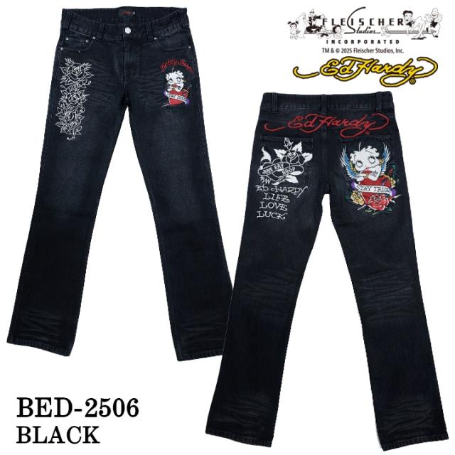 Ed Hardy×BETTY BOOP エドハーディー ベティ コラボ 刺繍 デニムパンツ ジーンズ ボトム bed-2506_3