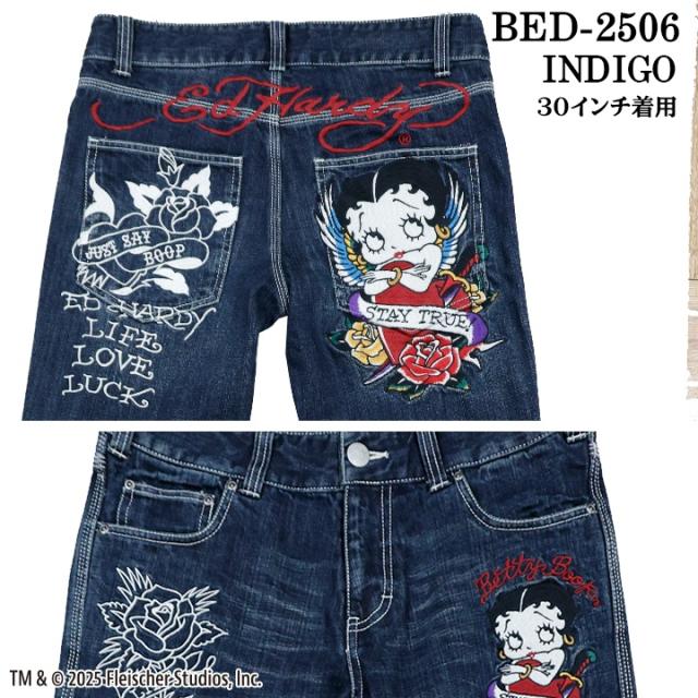 Ed Hardy×BETTY BOOP エドハーディー ベティ コラボ 刺繍 デニムパンツ ジーンズ ボトム bed-2506_5