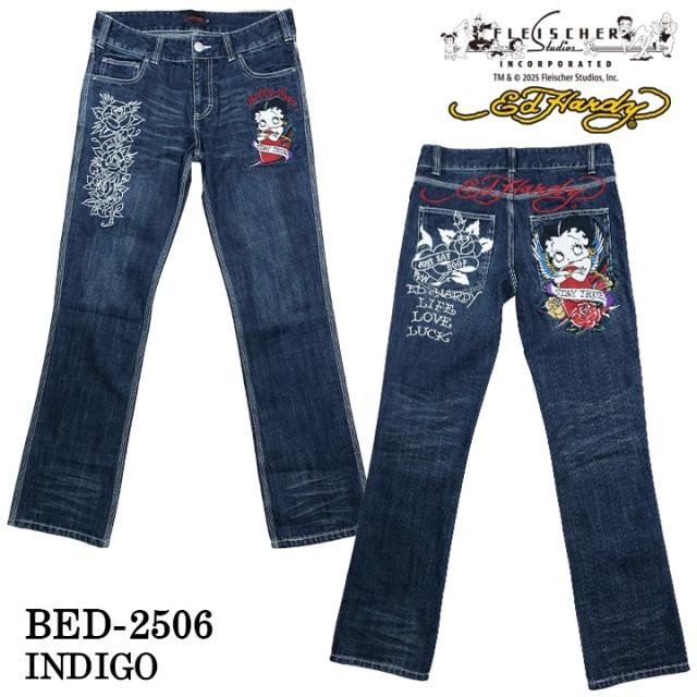 Ed Hardy×BETTY BOOP エドハーディー ベティ コラボ 刺繍 デニムパンツ ジーンズ ボトム bed-2506_6