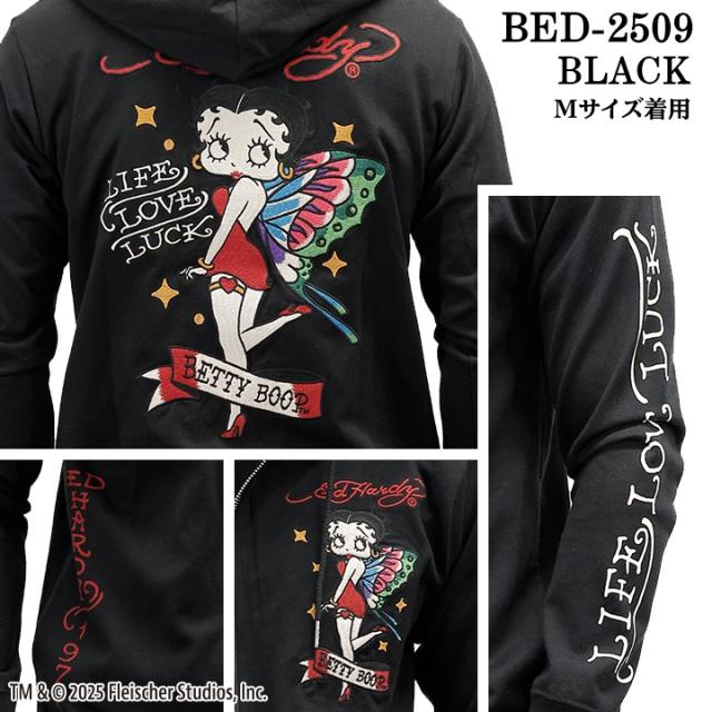 Ed Hardy BETTY BOOP F/Z PARKA HOODIE エドハーディー ベディ コラボ 天竺 パーカー bed-2509_2